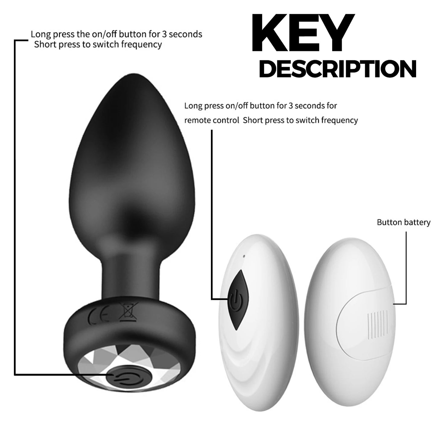 Wireless Anal Plug Vibrator - 10 Mode Prostate Massager