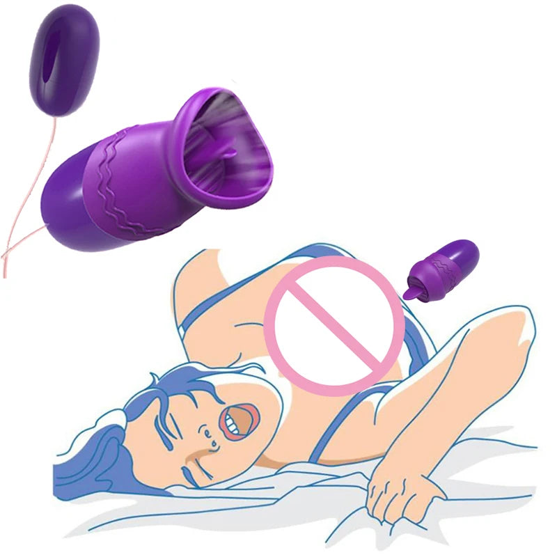 G Spot Tongue Licking Vibrator - Clit & Vagina Stimulator