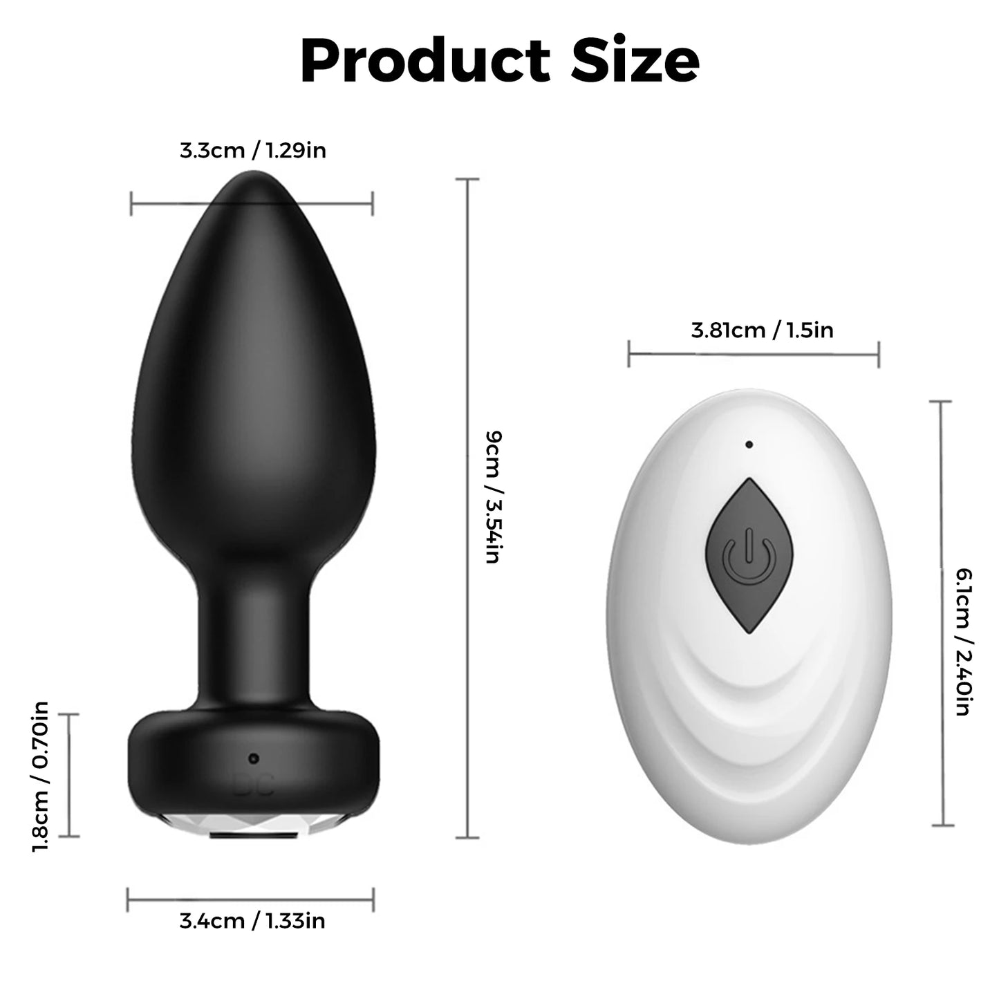 Wireless Anal Plug Vibrator - 10 Mode Prostate Massager