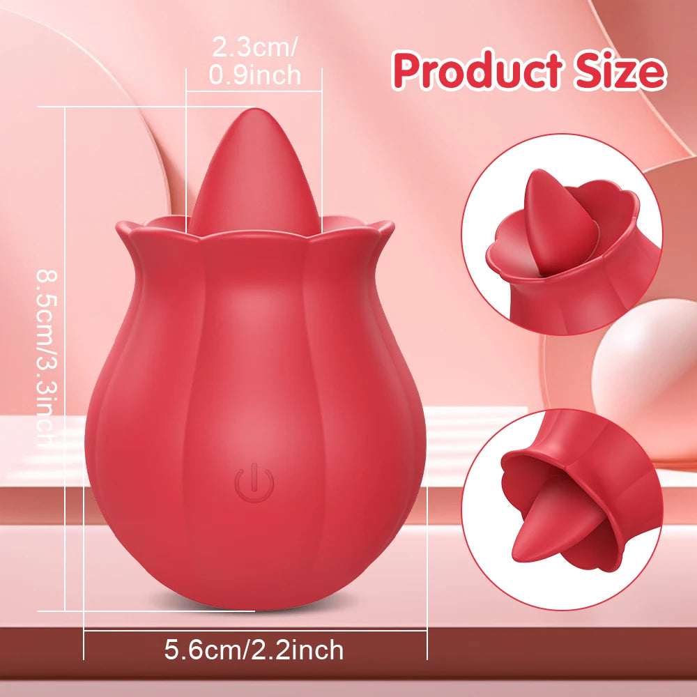 Rose Vibrator - 10 Mode Clit, Nipple & G-Spot Stimulator