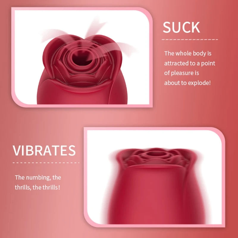 Rose Flower Clit Stimulator - Sucking & Vibration