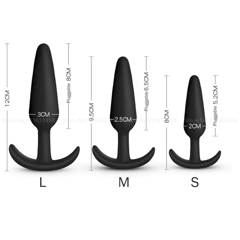 Safe Silicone Anal Plug Dildo Vibrator Prostate Massager Butt Plug for Men & Women