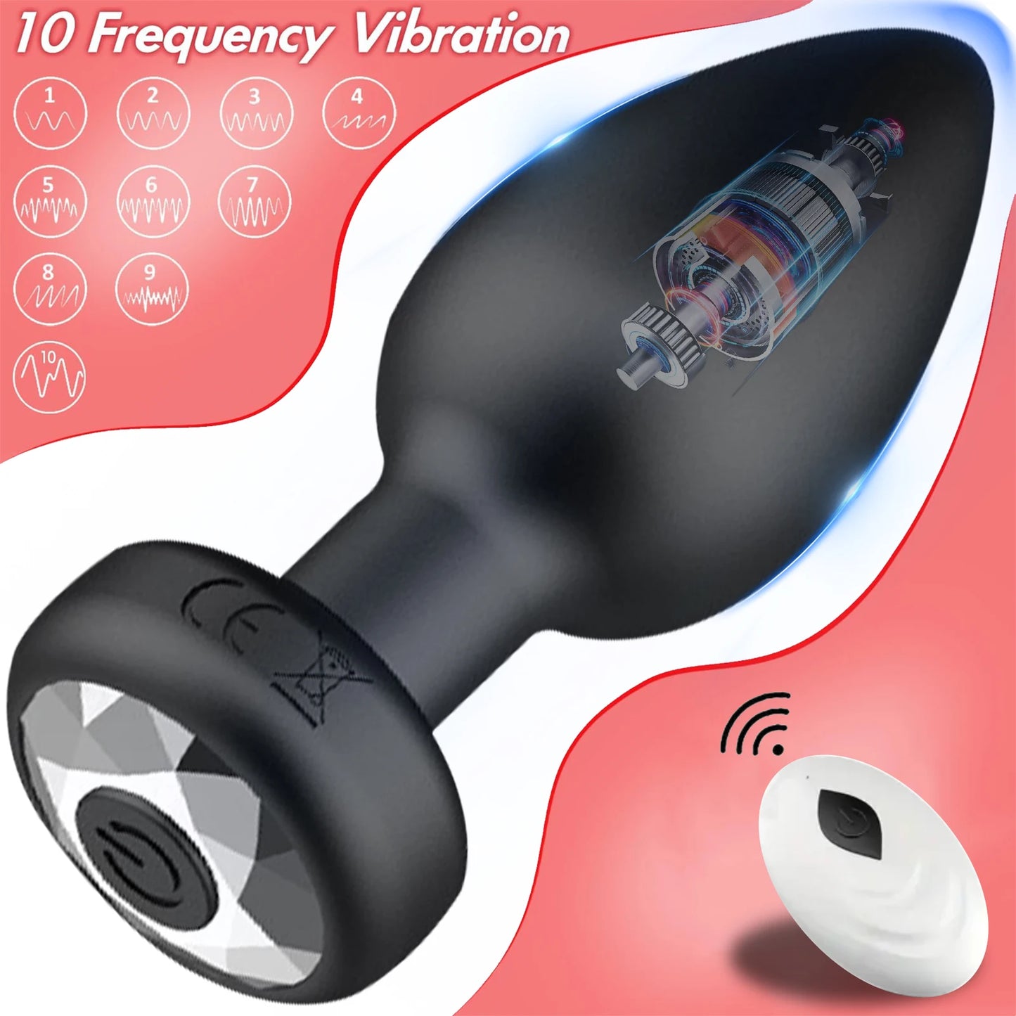 Wireless Anal Plug Vibrator - 10 Mode Prostate Massager