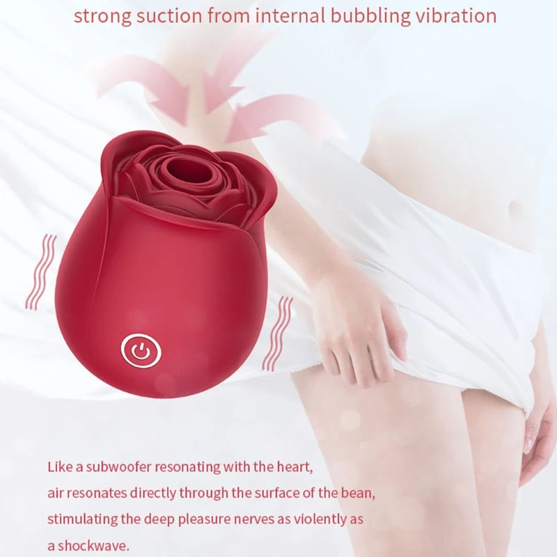 Rose Flower Clit Stimulator - Sucking & Vibration