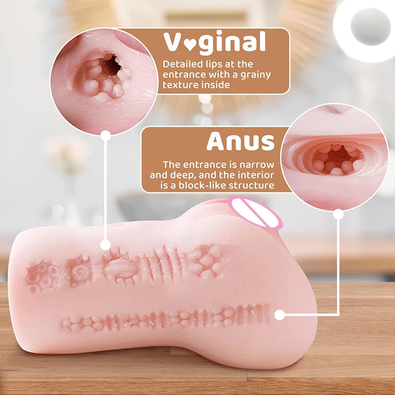 Pocket Pussy Soft Silicone 2-in-1 Male Masturbator